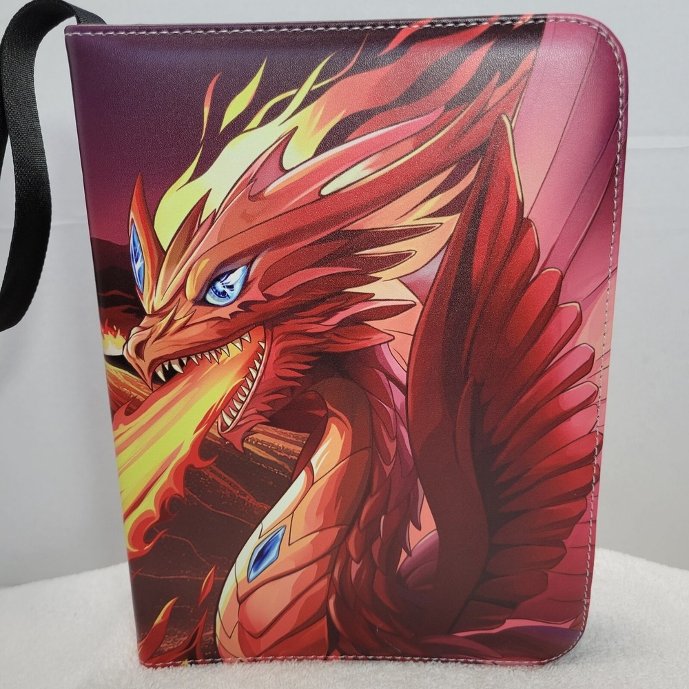 Pokemon Trading Card Binder 50 Sleeve Zip Closure Black Wrist Strap Easy Carry